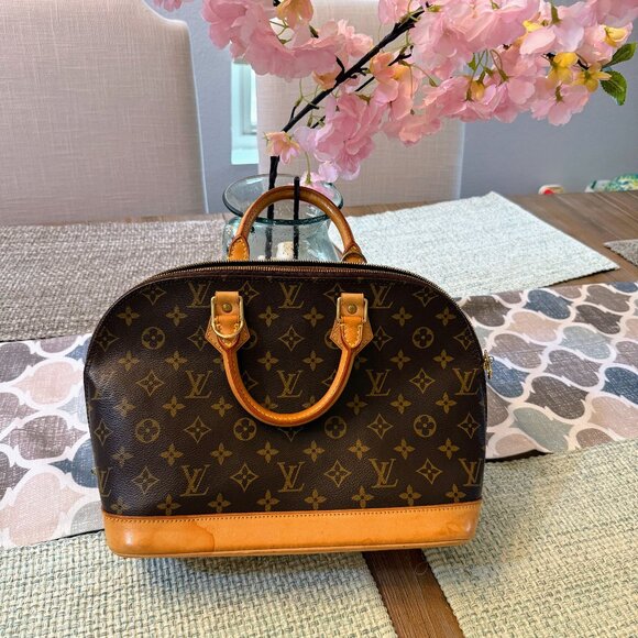 Louis Vuitton Alma PM Monogram Canvas SatchelVintage Made in France